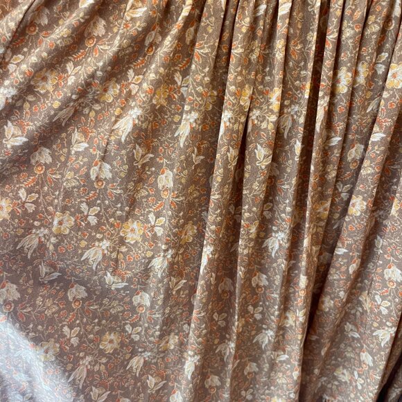 Like New Christy Dawn Yellow Long Sleeve Ruched Bodice Cotton Dress - Picture 3 of 6